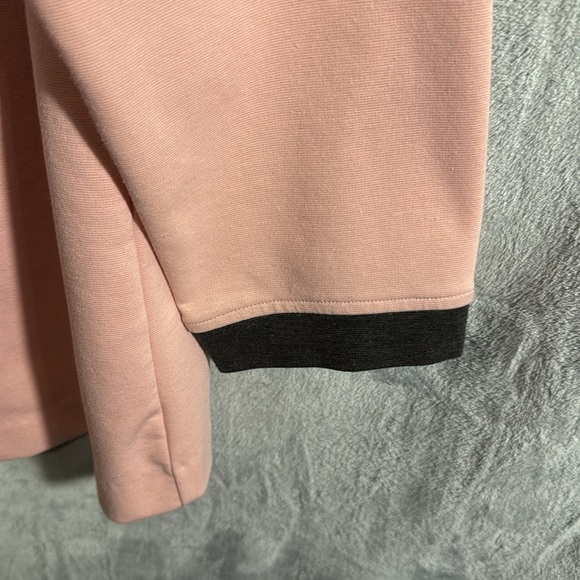 Draper’s &Damon’s Pink and Black Button-Up Shirt  shoulder pads women’s large - Picture 4 of 16